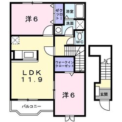 サンライズ福田Ａの物件間取画像